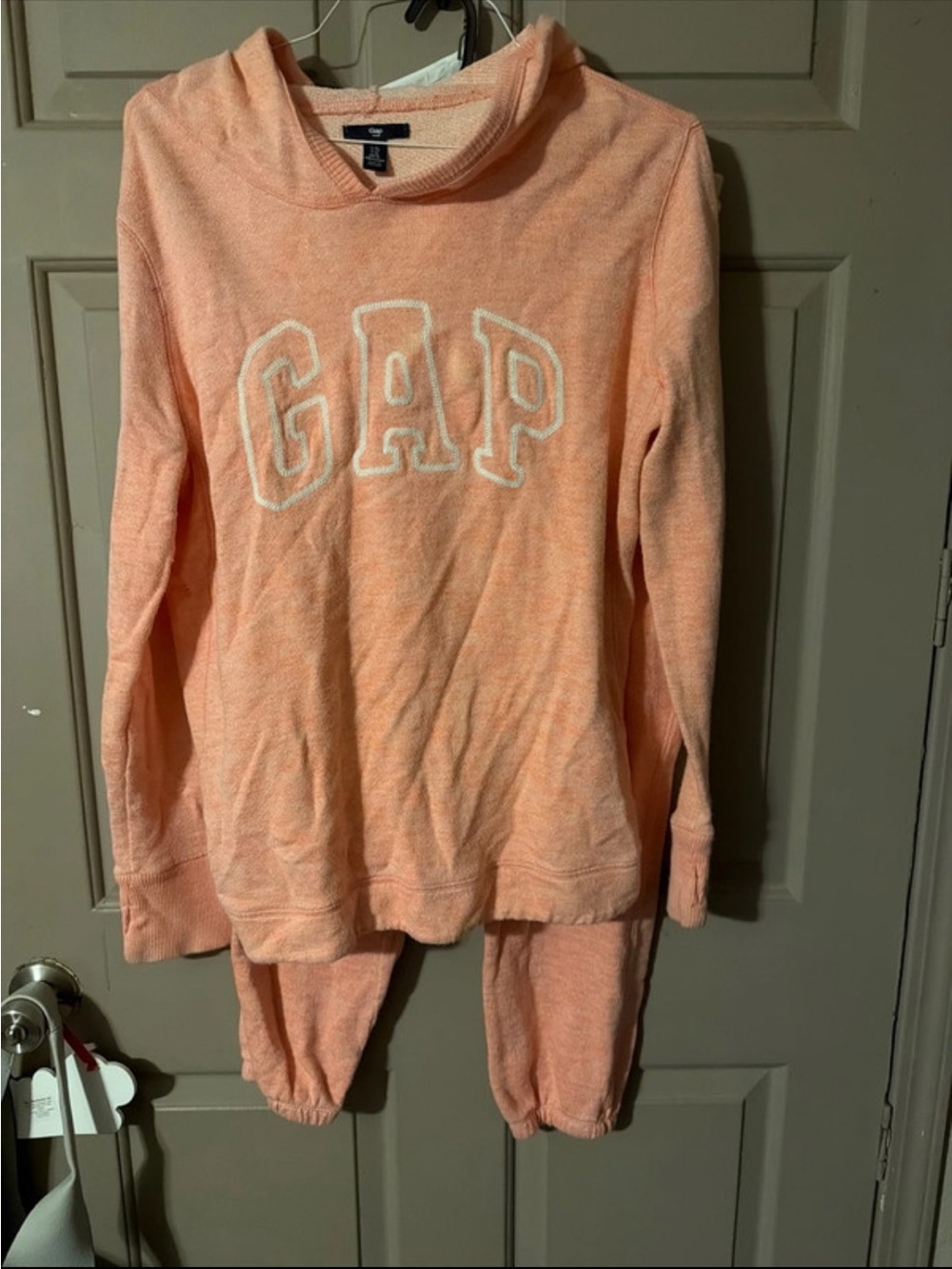 GAP Peach Terry Hooded Sweatshirt & Joggers Set